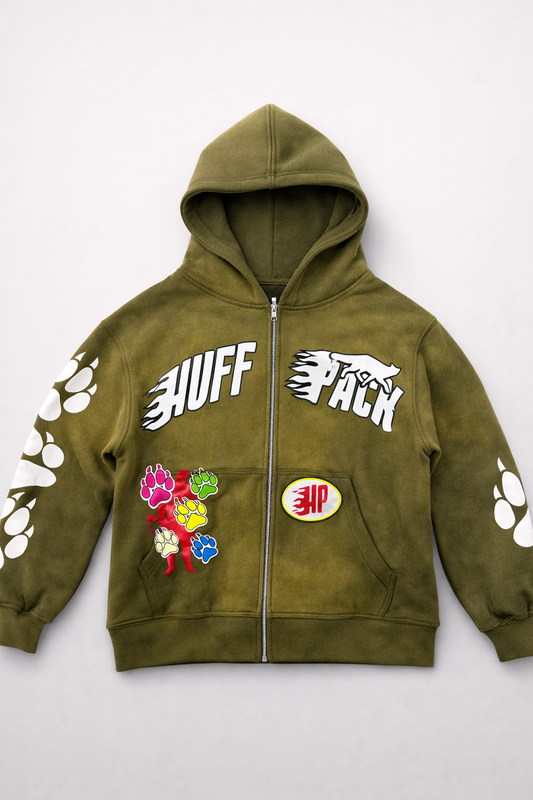 Green HP Hoodie - Premium 100% Cotton Fleece Hoodie