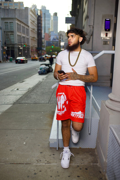 HUFFPACK Red Shorts